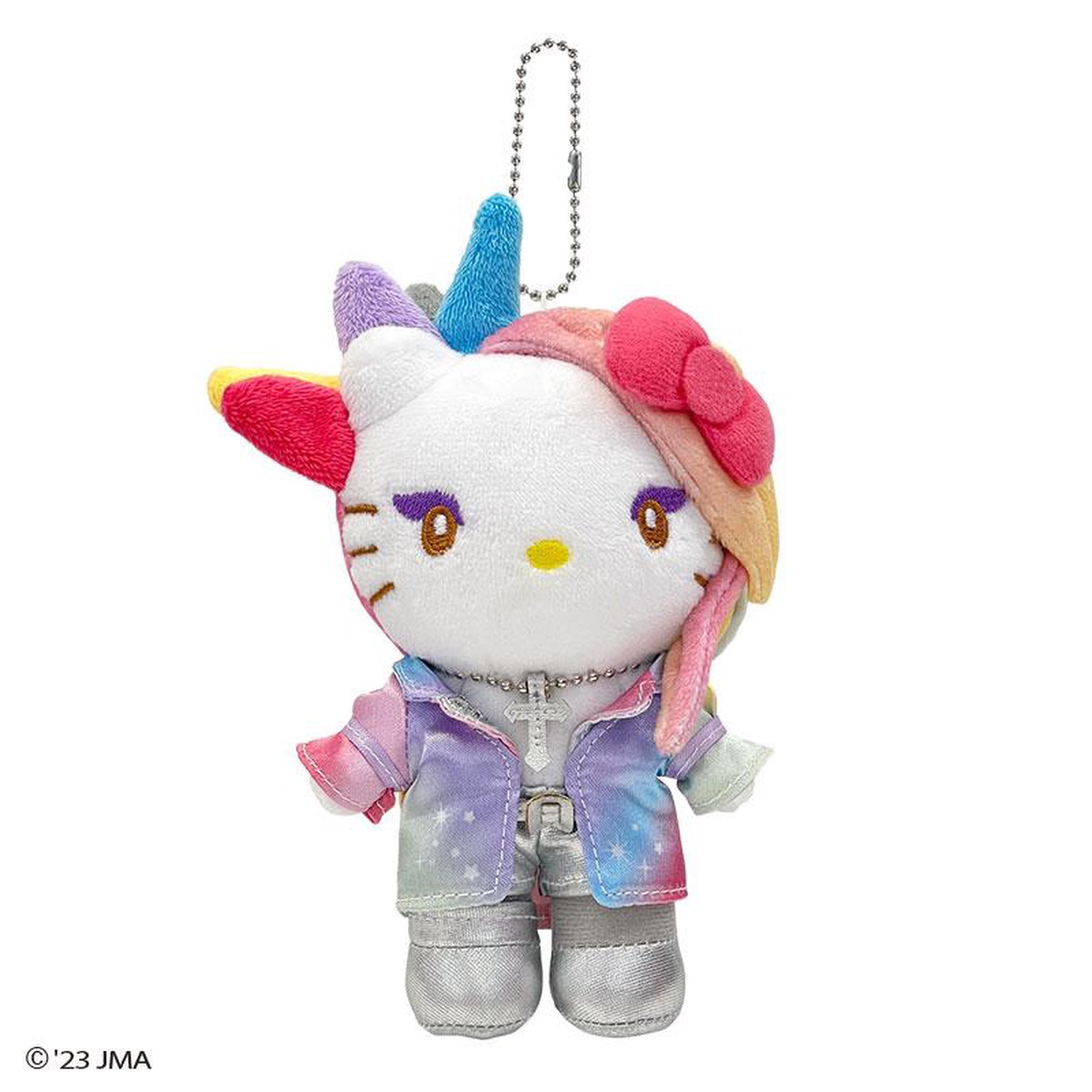yoshikitty Plush Mascot Holder Keychain Pastel Moon Sanrio Japan YOSHIKI