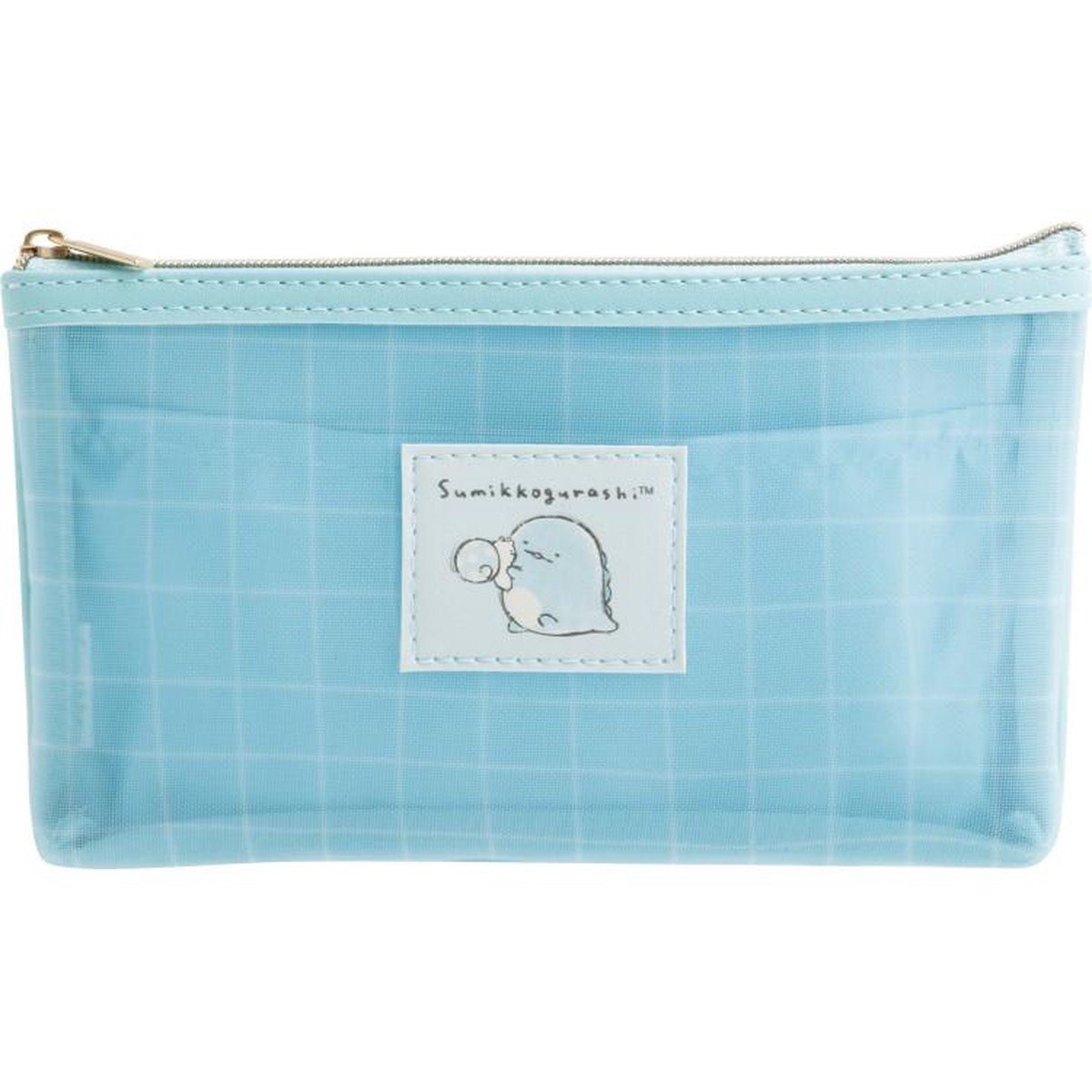 Sumikko Gurashi Tokage Lizard Mesh Pen Case Pencil Pouch Blue San-X Japan 2025