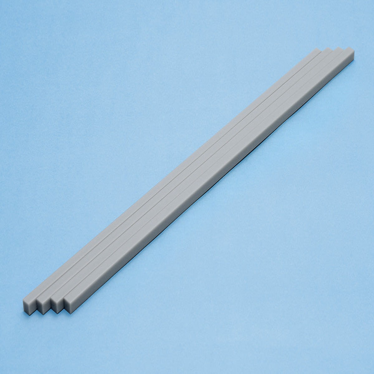 Wave Plastic Material Gray Square Stick (10mm to 50mm) (OM391 to OM395)