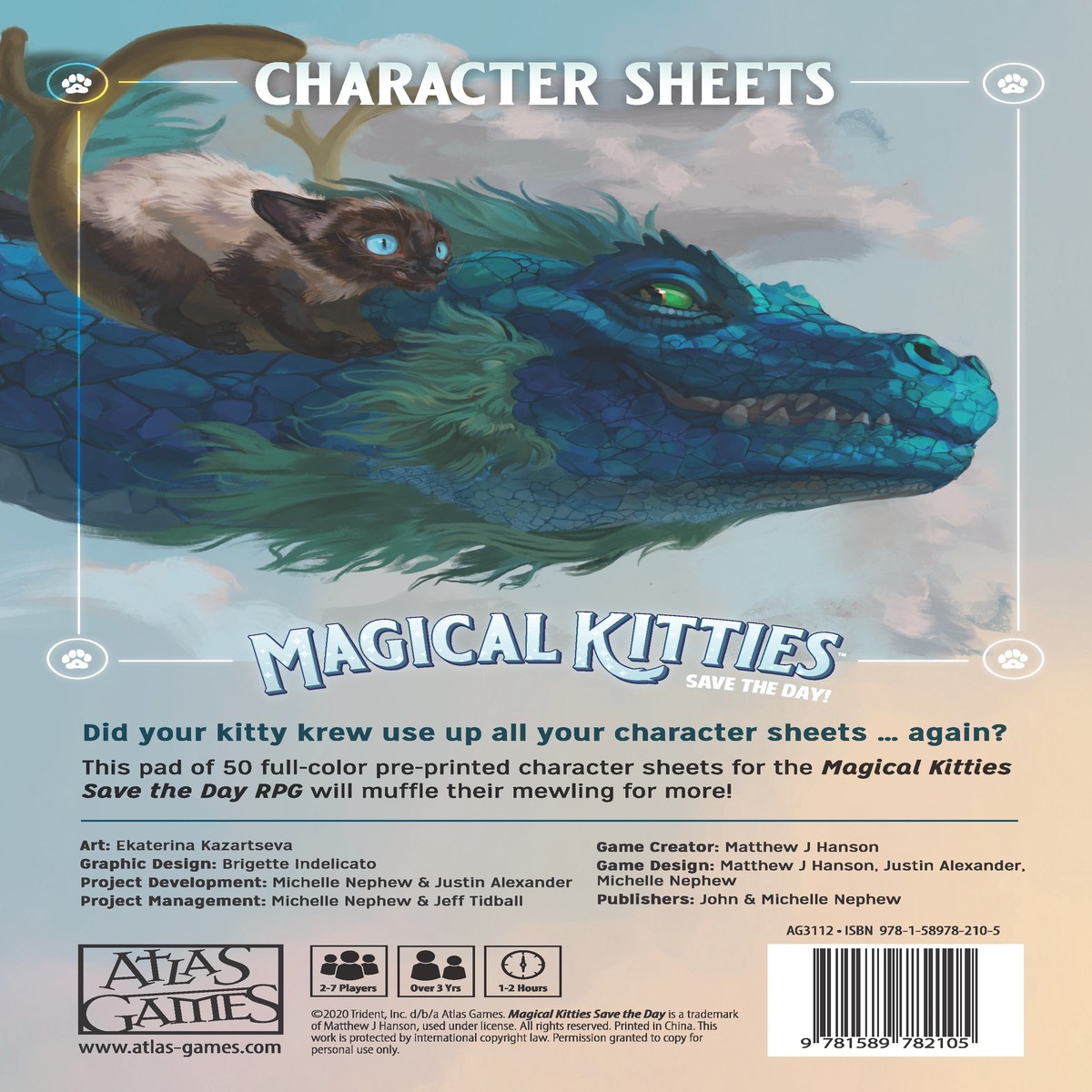 Magical Kitties Save the Day 2E Character Sheets