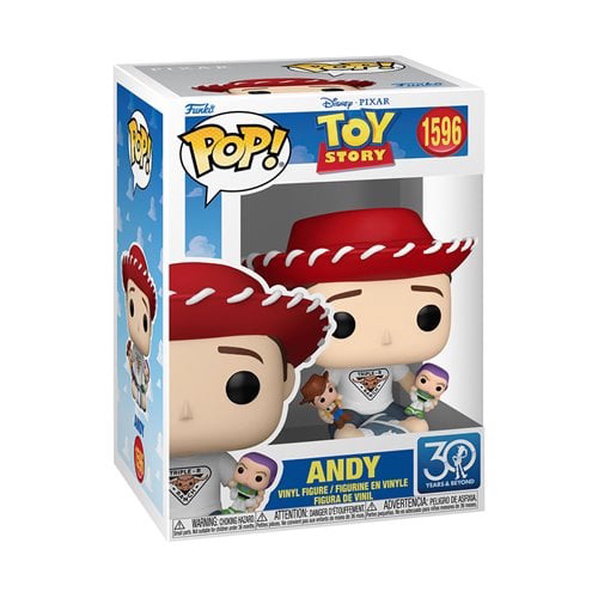 Funko POP Disney Toy Story - Andy Playing with Buzz and Woody 1596 (30th Anniversary)