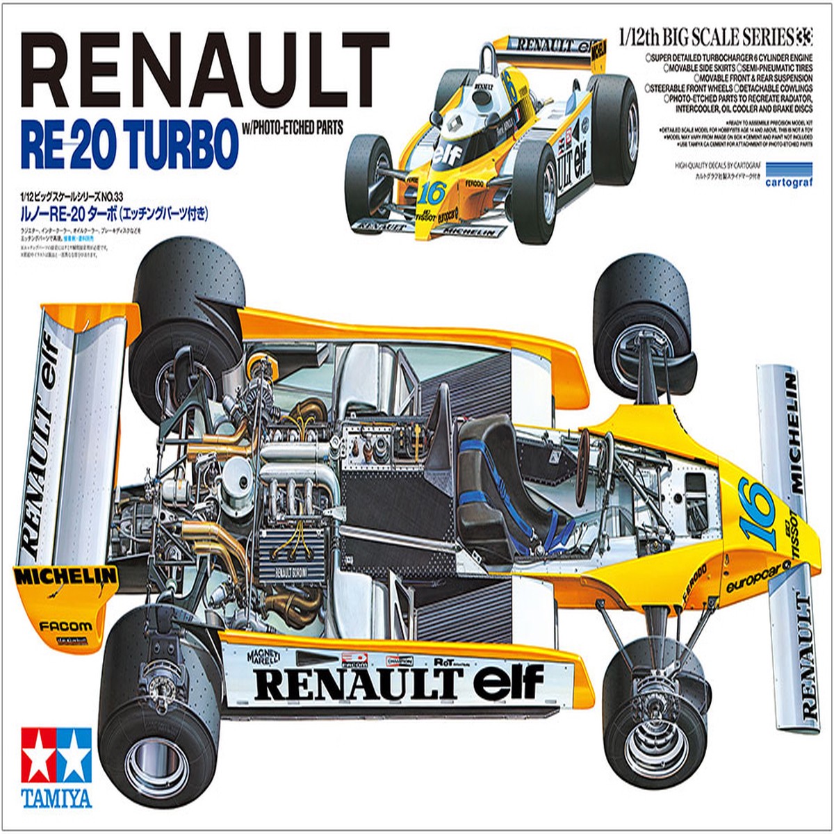 112 Renault RE-20 Turbo w Photo-Etched Parts (Tamiya Big Scale Series 33)