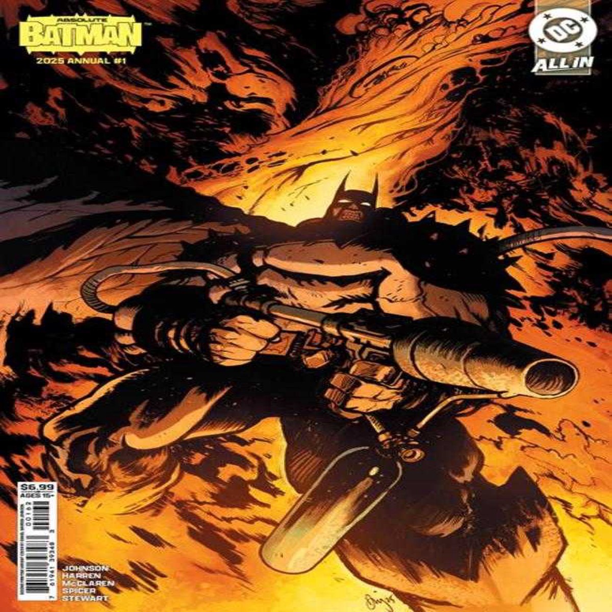 Absolute Batman 2025 Annual 1 (One Shot) 2nd Print Cover B Daniel Warren Johnson Flamethrower Card Stock Variant
