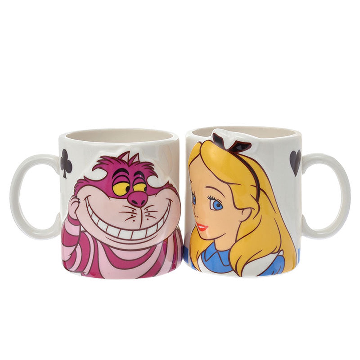 Alice in Wonderland Cheshire Cat Pair Mug Cup Disney Store Japan Box
