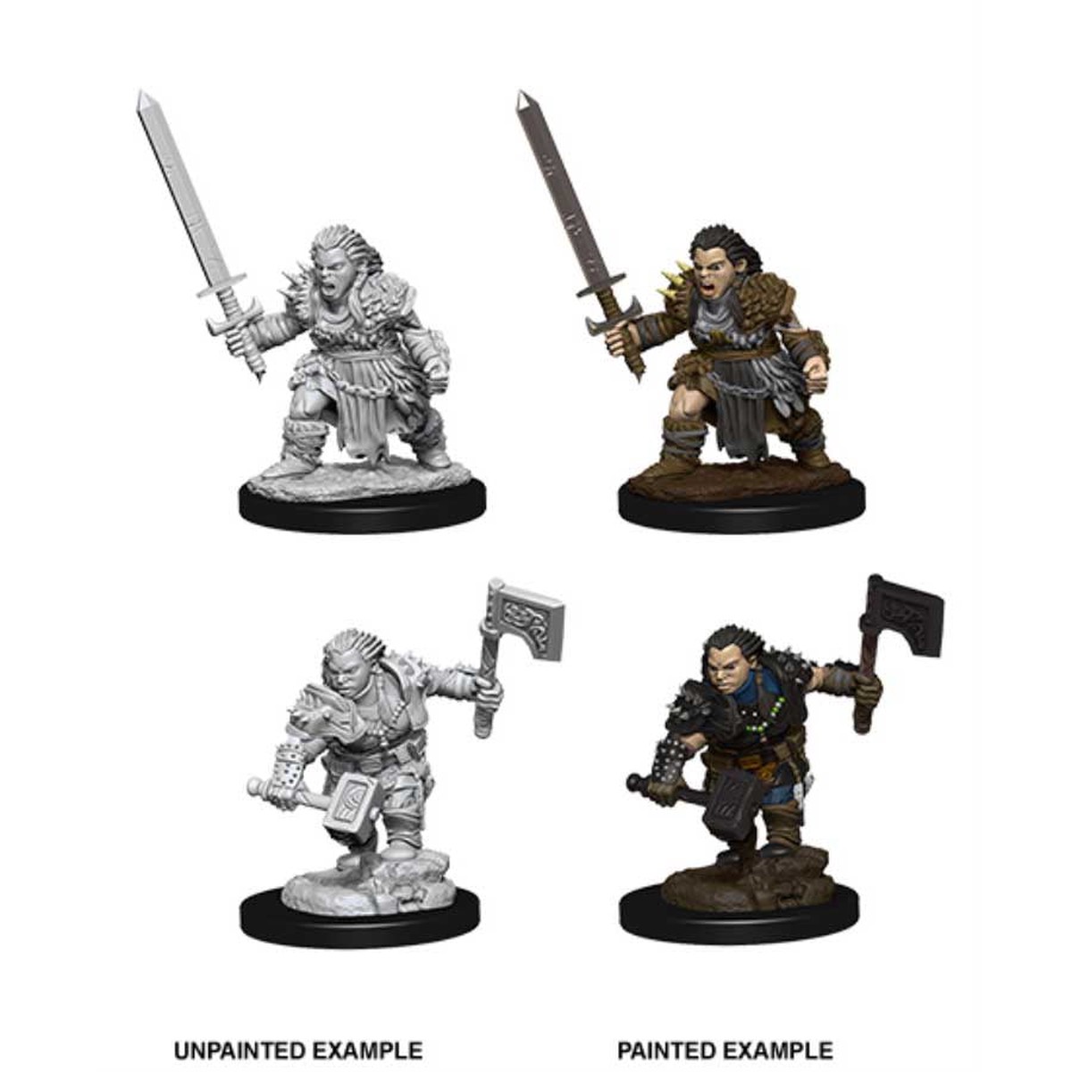 Pathfinder Deep Cuts Unpainted Miniatures W08 Dwarf Female Barbarian