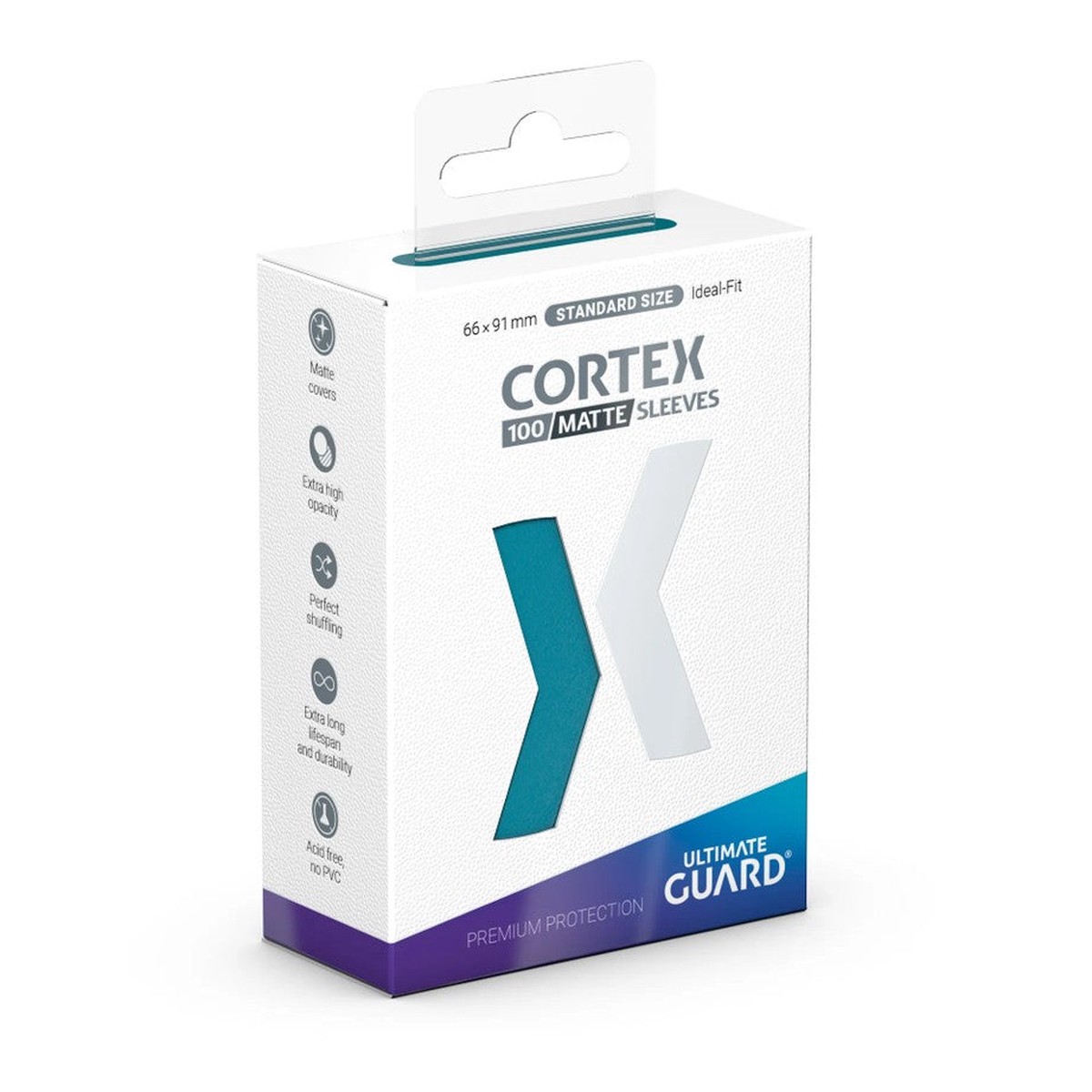 Ultimate Guard Cortex Sleeves Standard Size Petrol Matte 100 ct