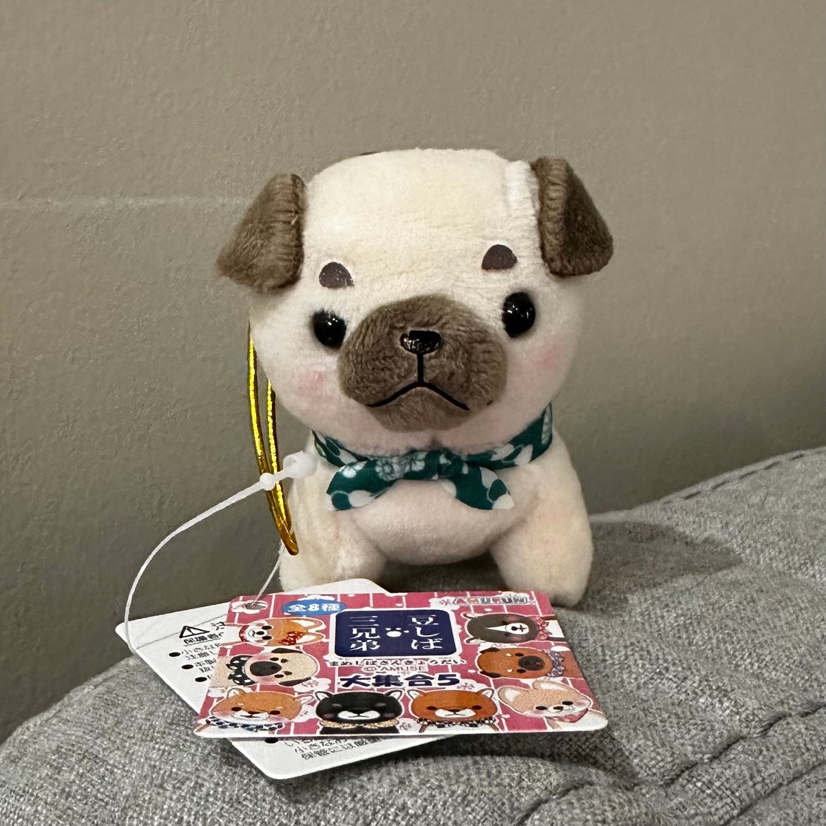 Amufun Mini Mascot - Mameshiba Sankyoudai () - Pugbe () 8cm