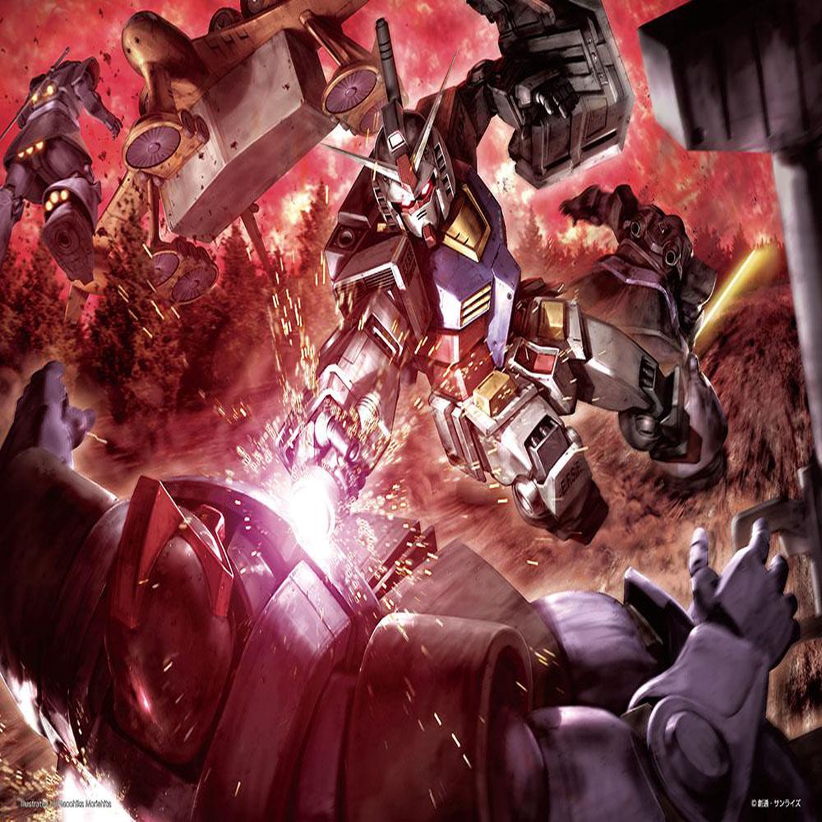 Beverly Micro-piece Jigsaw Puzzle 1000 Pieces - Mobile Suit Gundam Fierce Battle with the Black Tri-Star (M81-732)