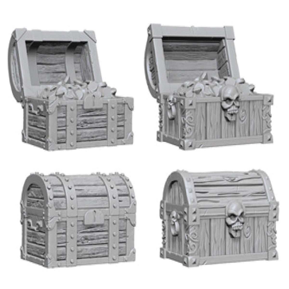 WizKids Deep Cuts Unpainted Miniatures W02 Chests