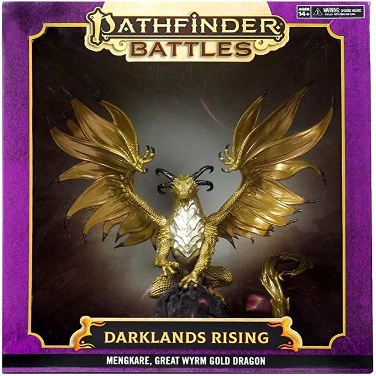 Pathfinder Battles Darklands Rising - Mengkare Great Wyrm Gold Dragon