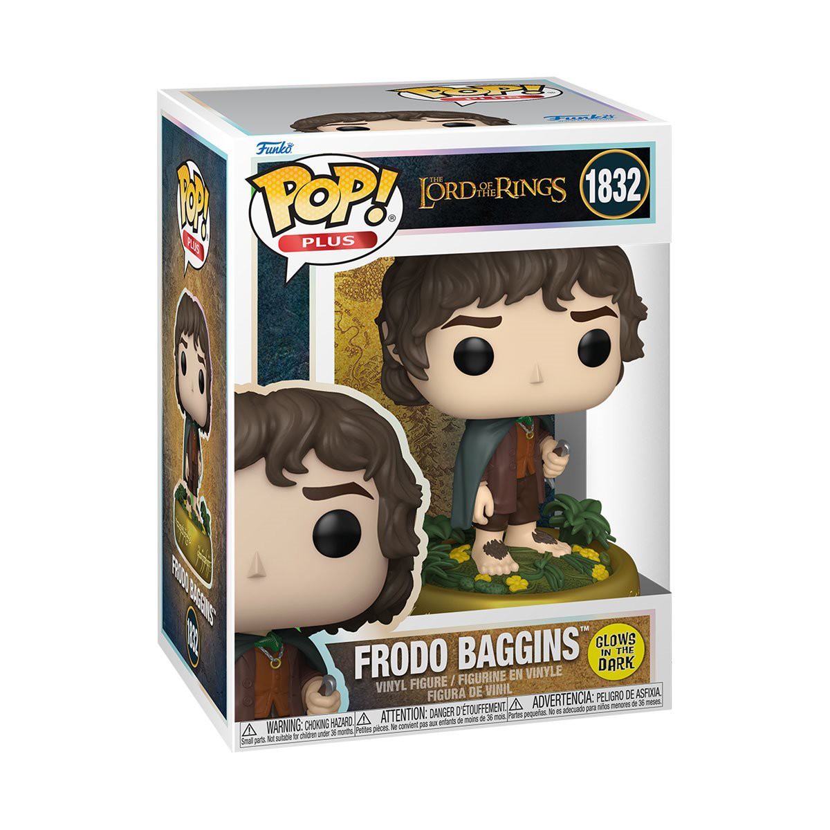 The Lord of the Rings Frodo Baggins Glow-in-the-Dark Funko Pop Vinyl Figure Plus 1832
