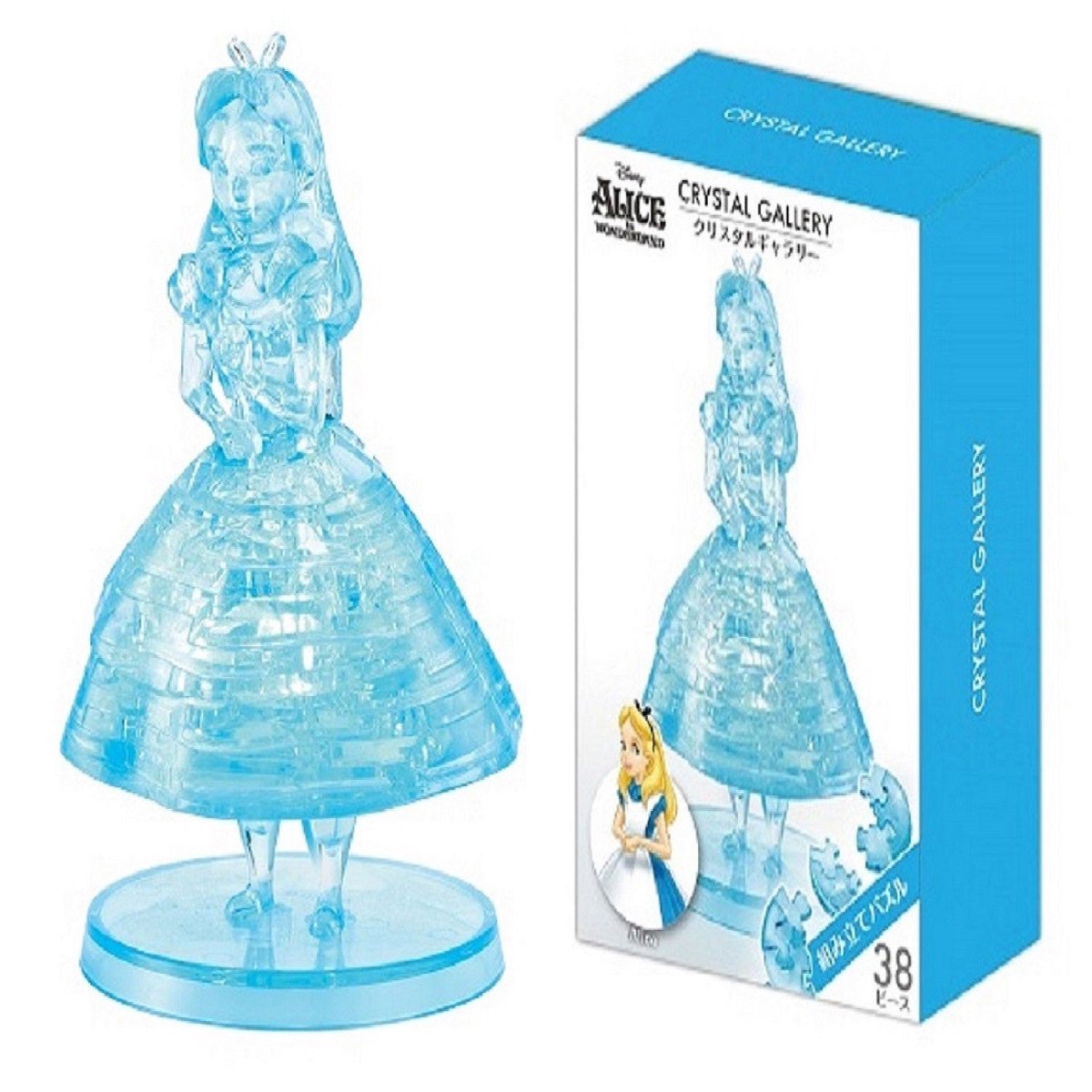 Alice in Wonderland 38 pcs 3D Puzzle Crystal Gallery Disney Japan Hanayama