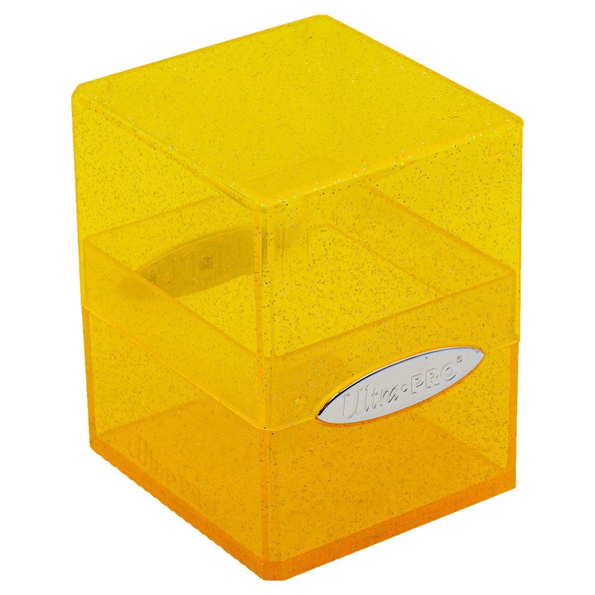 Deck Box Satin Cube Glitter Yellow