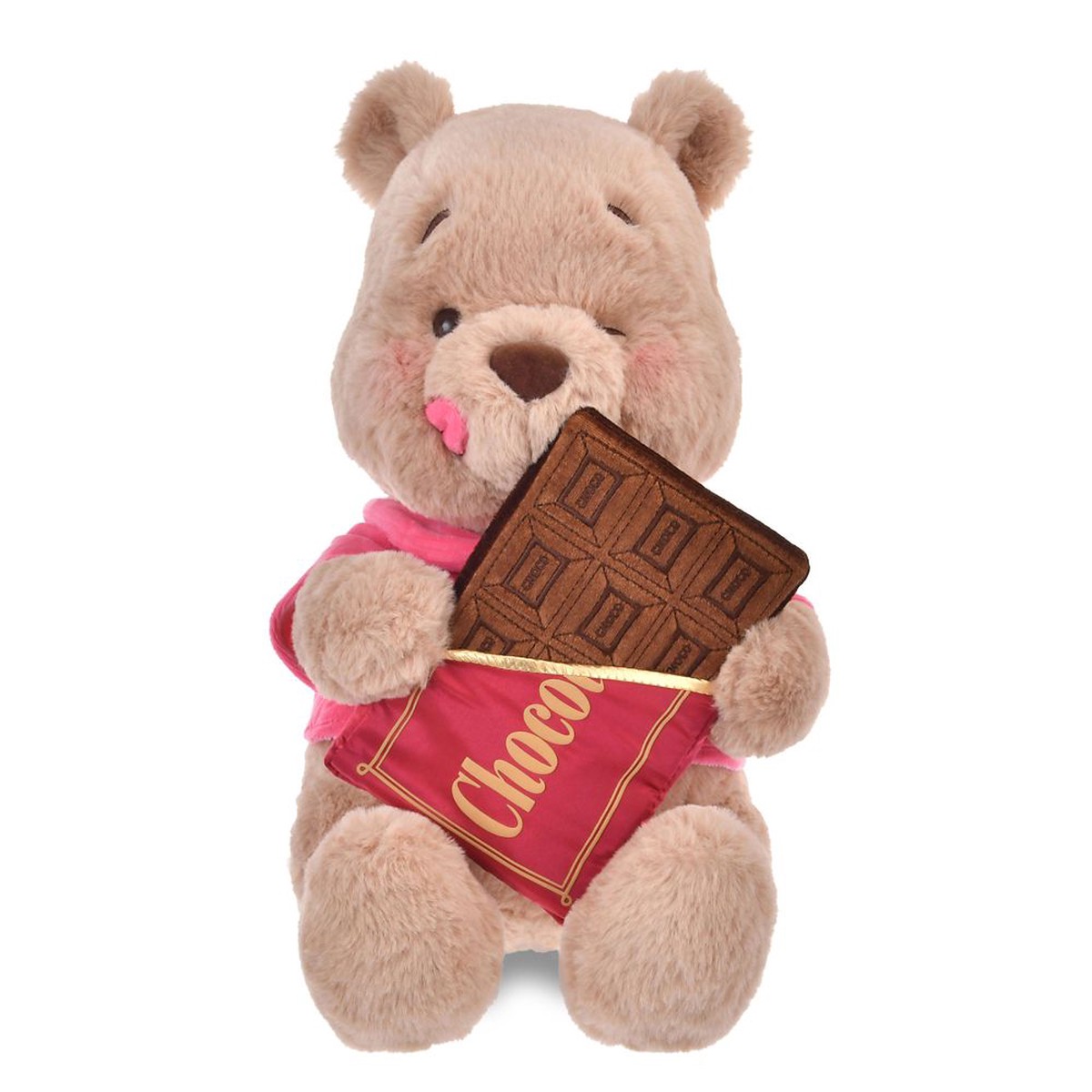 Winnie the Pooh Plush Doll CHOCOLATE STYLE Disney Store Japan Valentines Day