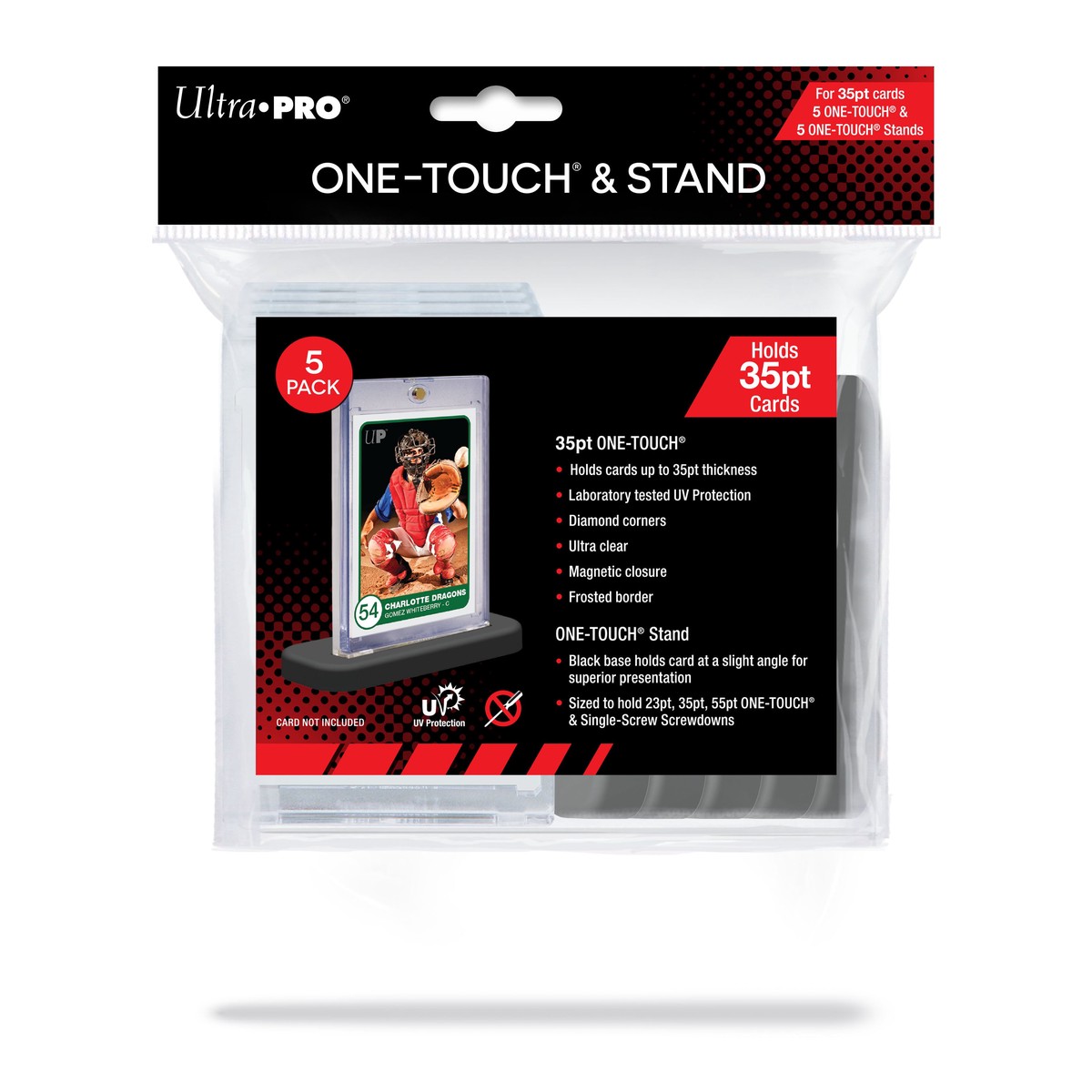 Card Holder 1 Touch 35-Pt with Stands 5 Pack