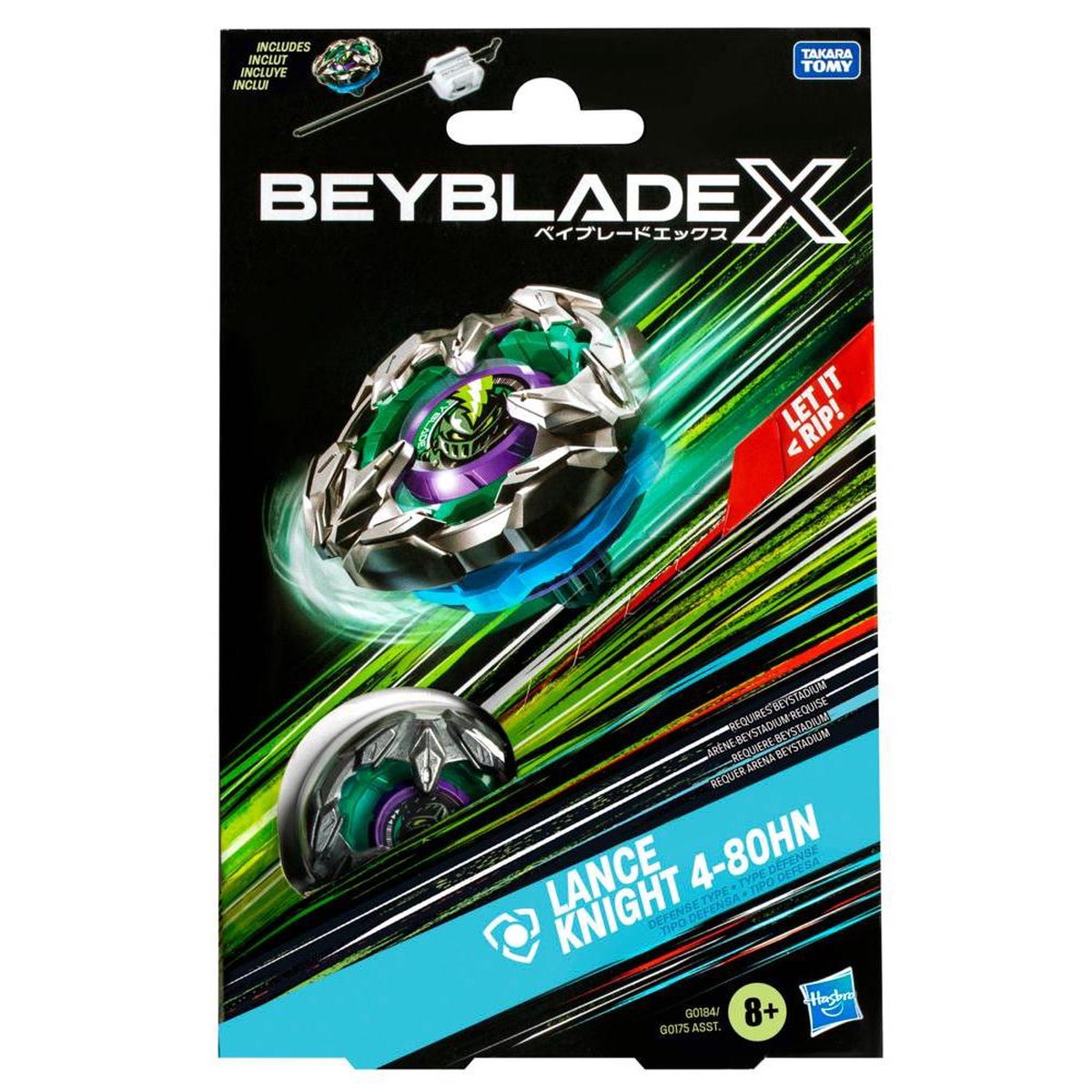 Beyblade X Lance Knight 4-80HN Starter Pack Top and Launcher