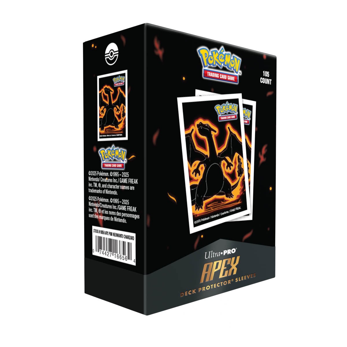 Ultra Pro Apex Sleeves Standard Pokemon - Neon Kanto Charizard 105CT