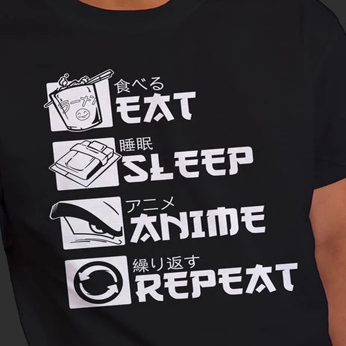 Eat Sleep Anime T Shirt 3XL
