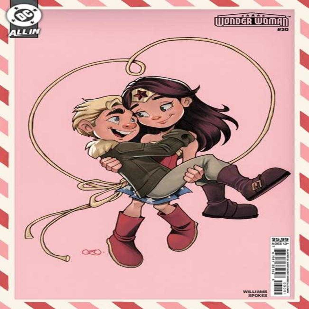 Wonder Woman 30 Cover E Chrissie Zullo Valentines Day Card Stock Variant