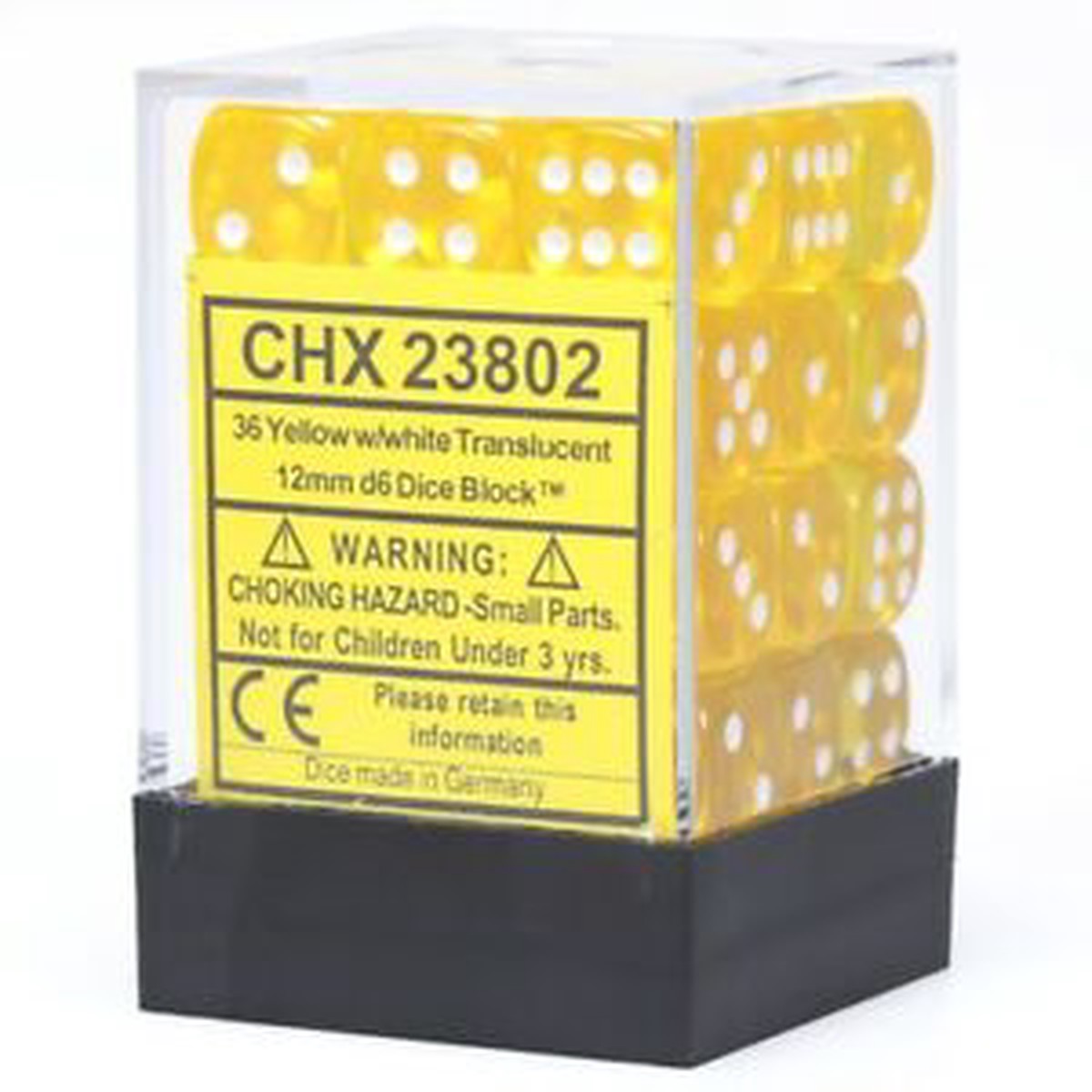 Translucent 12mm D6 YellowWhite (36)
