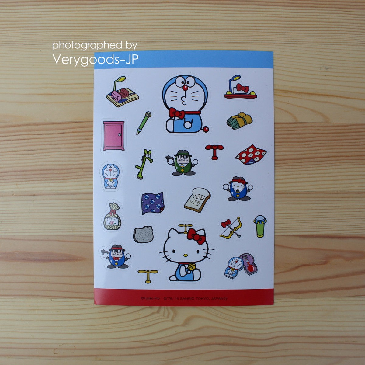 Doraemon x Hello Kitty Sticker Tool Sanrio Japan