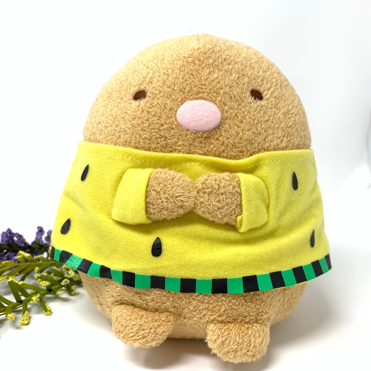 Sumikko Gurashi Plush - Tonkatsu (Watermelon T-Shirt) 17cm