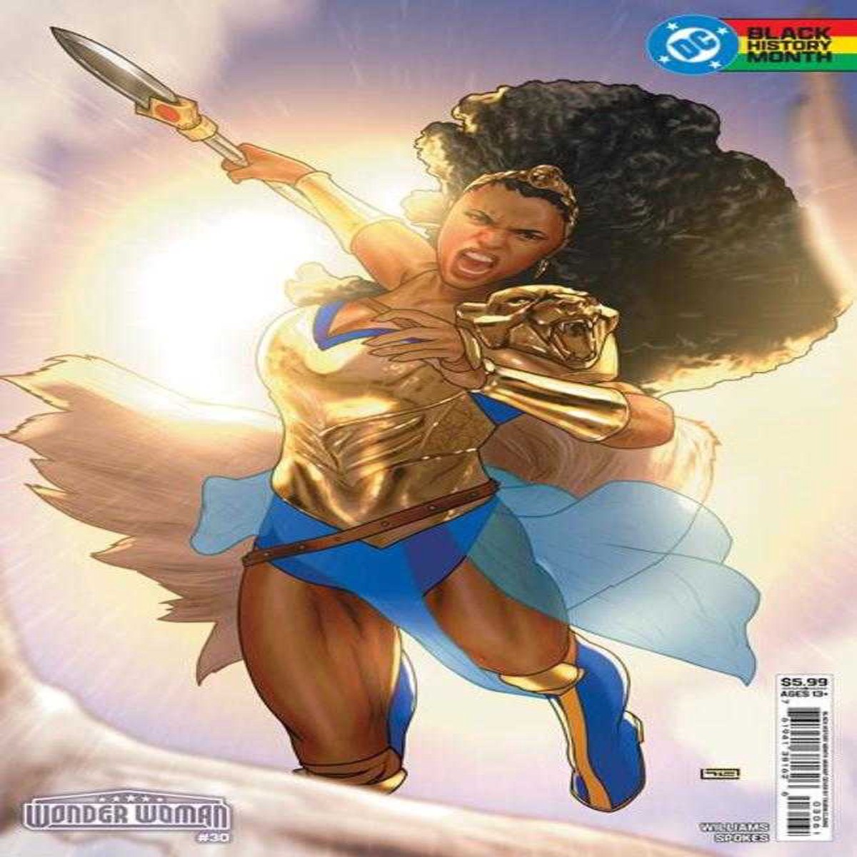 Wonder Woman 30 Cover F Taurin Clarke Black History Month Card Stock Variant
