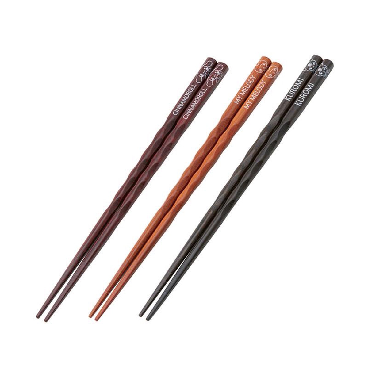 Wood Chopsticks 3 pcs Set Character Sanrio Japan 2025