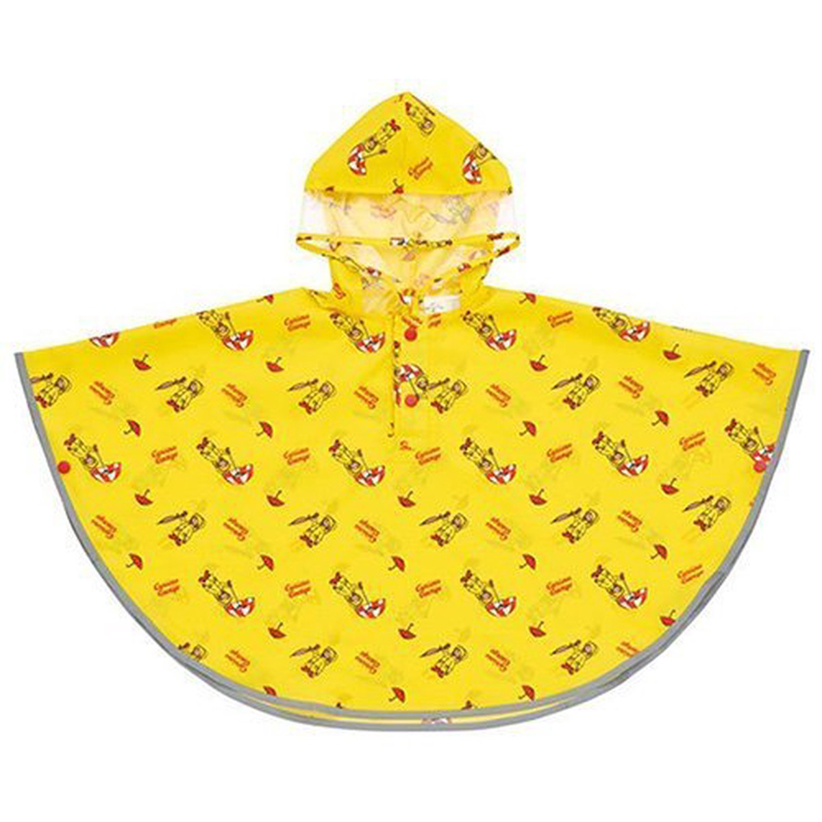 Curious George Kids Hooded Poncho Yellow Japan