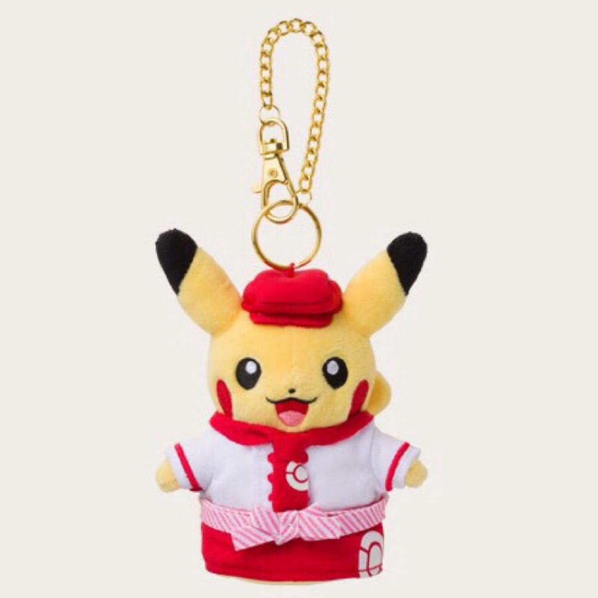 Japan Pokemon Cafe Limited Chef Pikachu Plushies (red uniform)