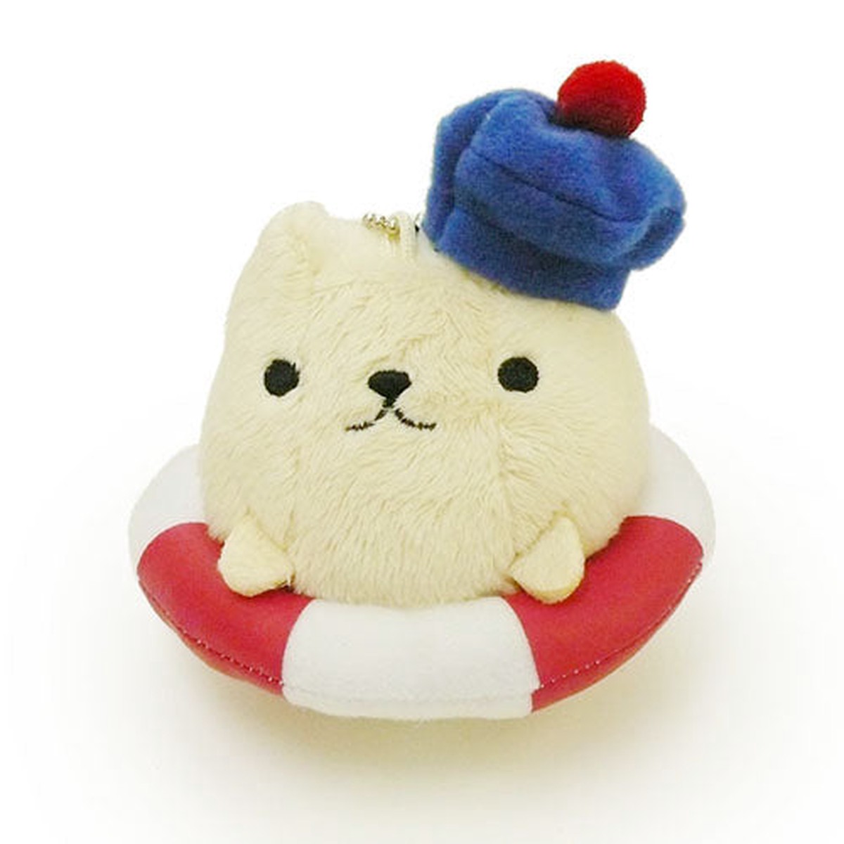 White san Plush Keychain Marine Kapibarasan Japan K2445