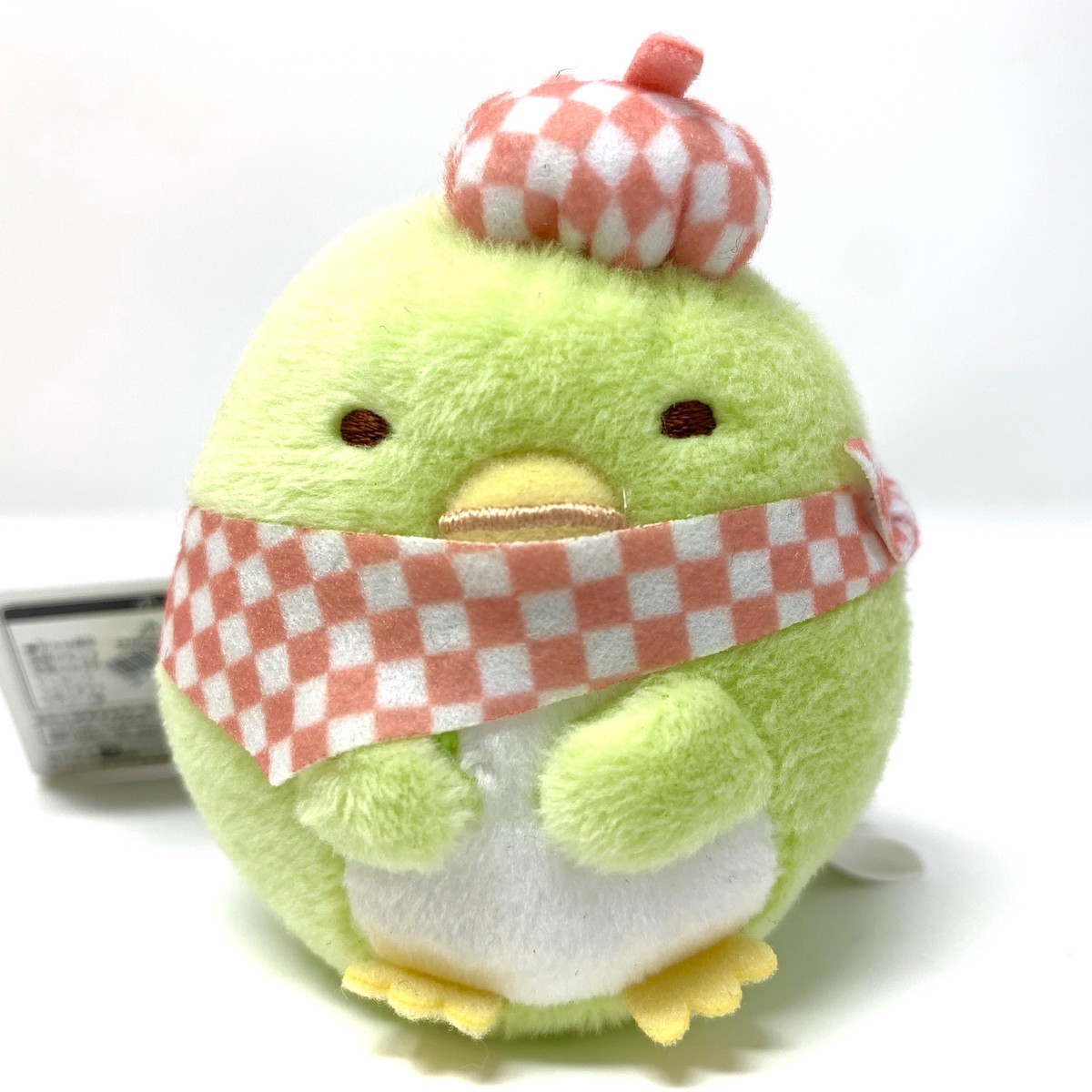 Sumikko Gurashi charm - Penguin () with checkers scarf