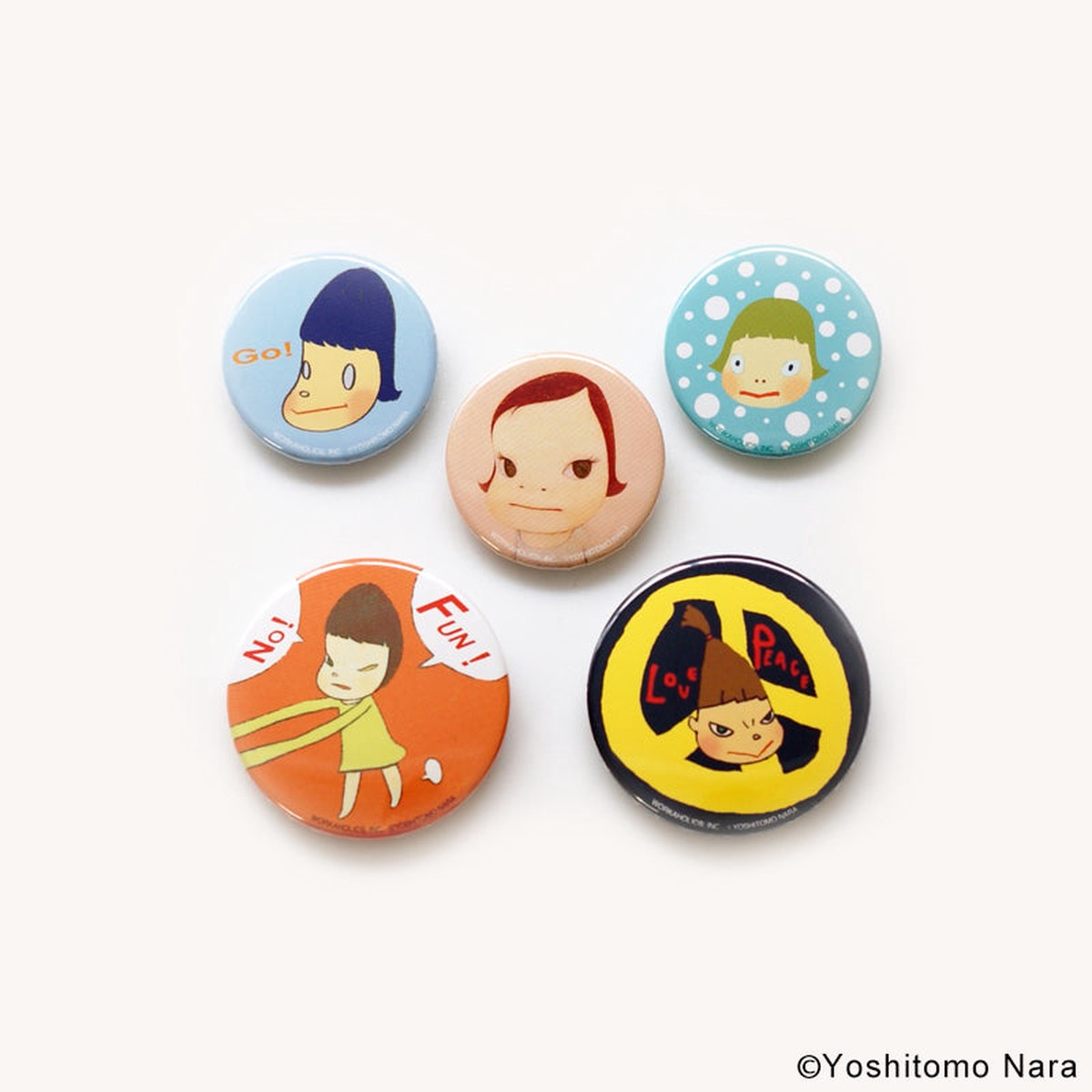 Yoshitomo Nara Can Badge 5pc Set Japan Artist