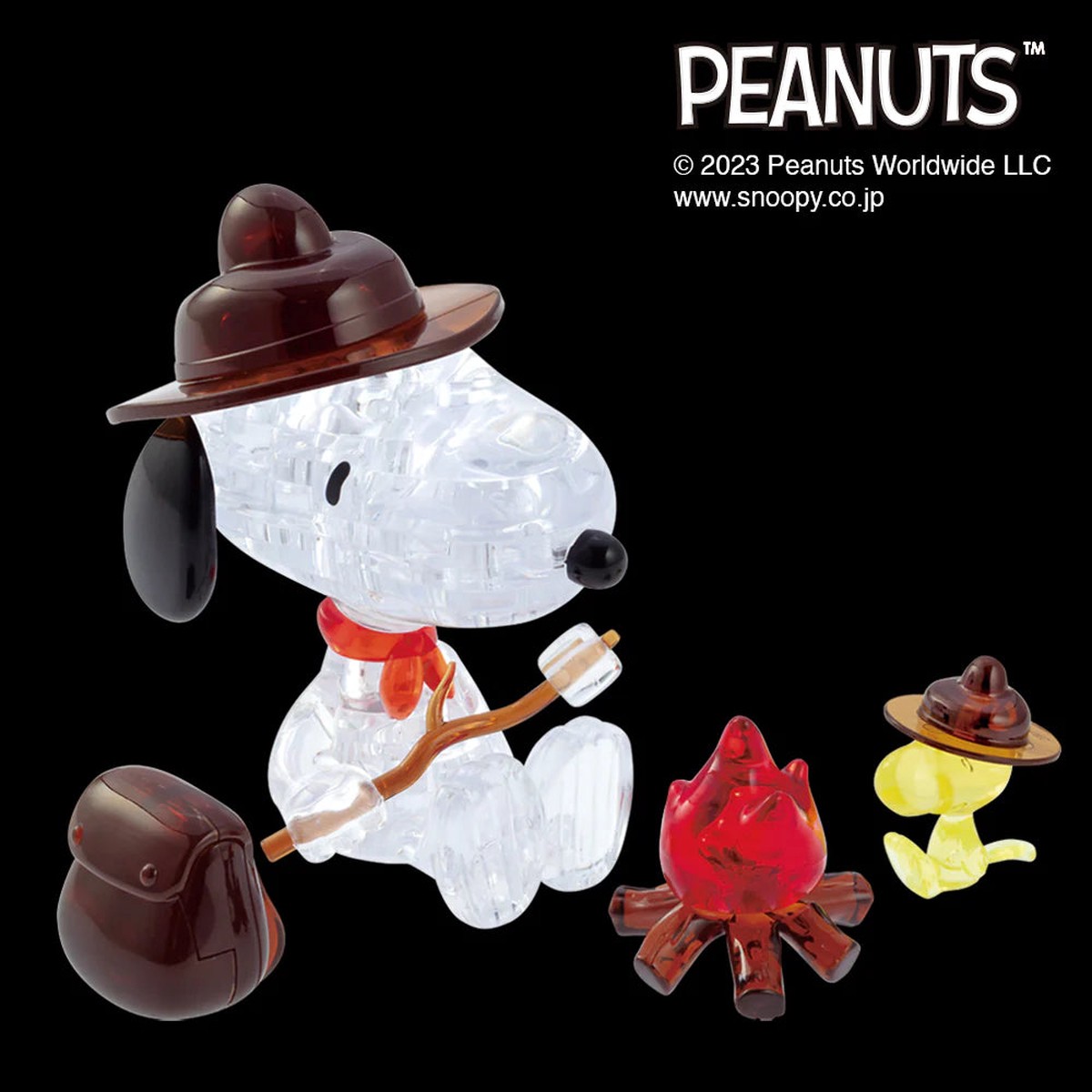 Beverly Crystal Puzzle - Peanuts - Snoopy Camp (43 Pieces) (50292)