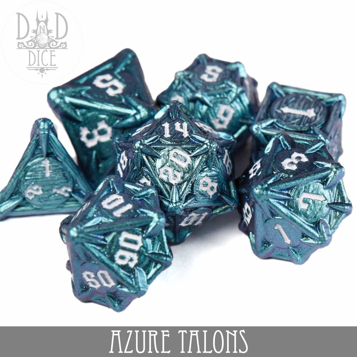 Azure Talons (Metal) 7pc Dice Set
