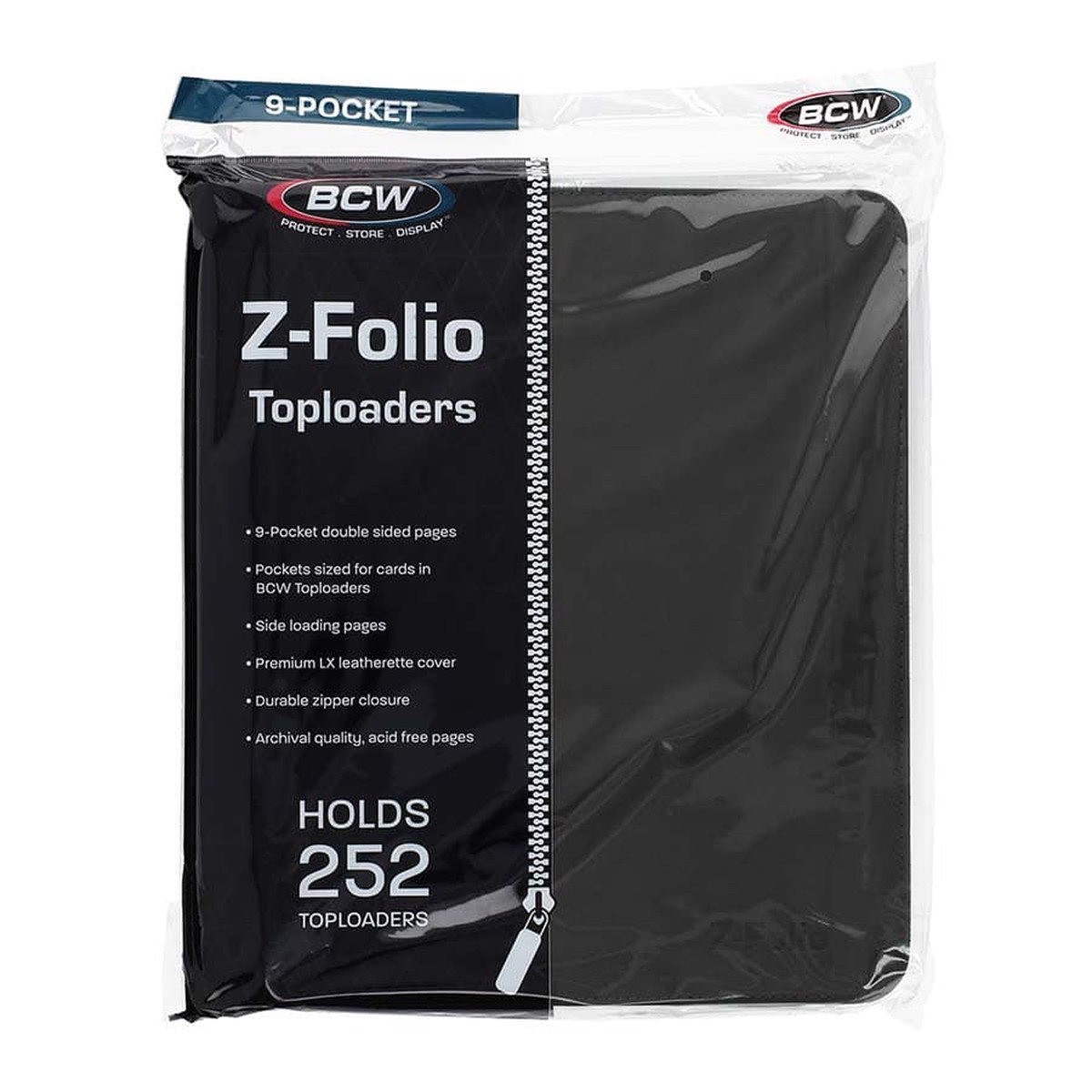 Z-FOLIO FOR TOPLOADERS 4-POCKET LX BLACK