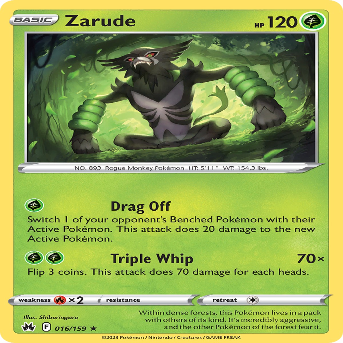 Zarude - 016159 - Reverse Holofoil