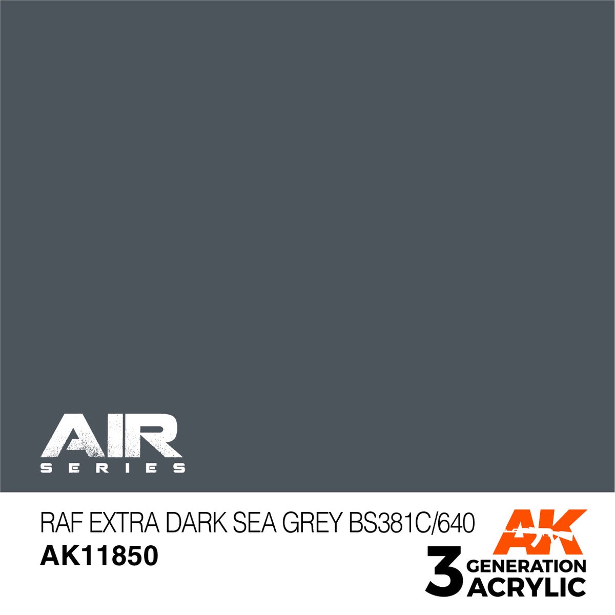 AK Interactive 3GEN Acrylic AIR - AK11850 RAF Extra Dark Sea Grey BS381C640