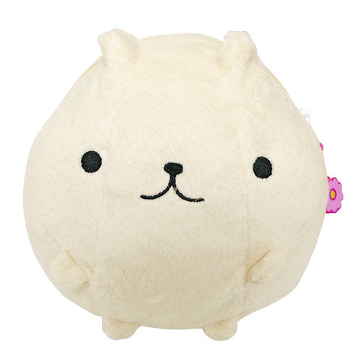White san Round Pouch Kapibarasan Japan K2278