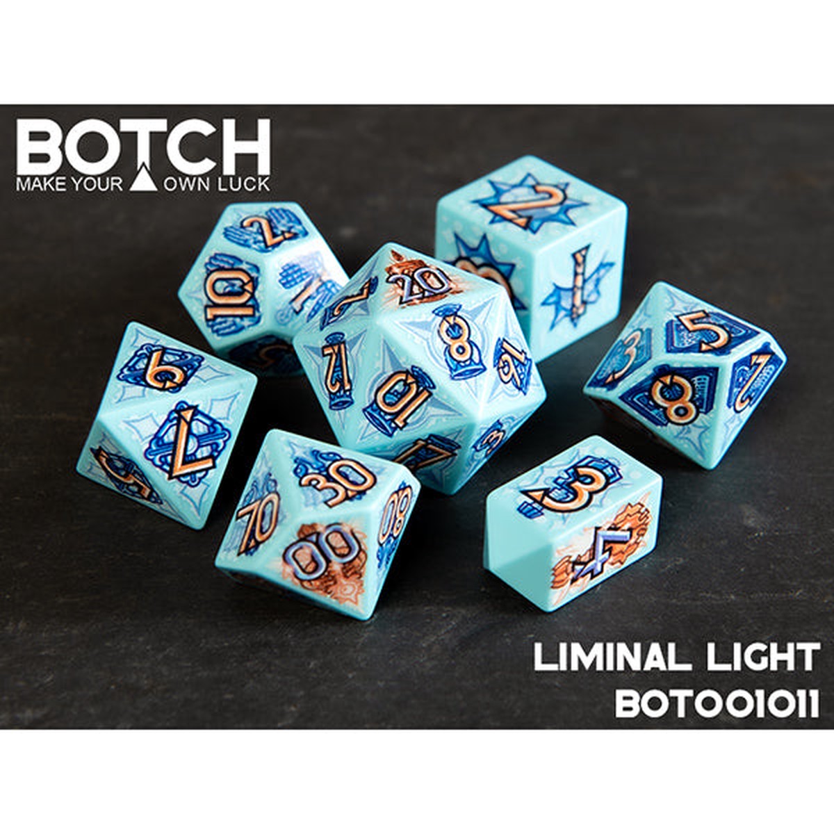 7-Die Set Botch Dice Liminal Light